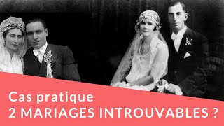 Généalogie  deux mariages pas si introuvables que cela [upl. by Llerrad]