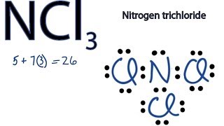 NCl3 Lewis Structure  How to Draw the Dot Structure for NCl3 [upl. by Engelbert]