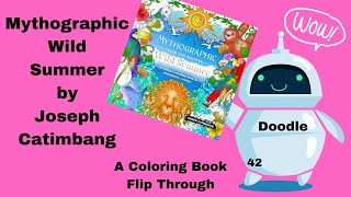 Mythographic Wild Summer by Joseph Catimbang Coloring Book Flip Through [upl. by Rahab]