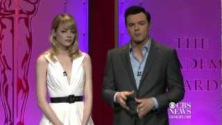 Seth MacFarlane jokes at Oscar nominations [upl. by Nosahc10]