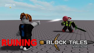 RUINING Block Tales in Roblox Exploiting [upl. by Ainslie]