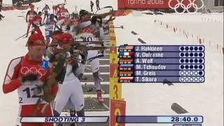 Biathlon  Mens 15Km Mass Start  Turin 2006 Winter Olympic Games [upl. by Gnat340]