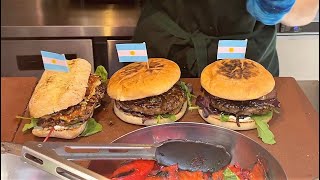 Argentina Street Food  Gaucho Burger amp Ribeye Steak Sandwich [upl. by Arhat373]