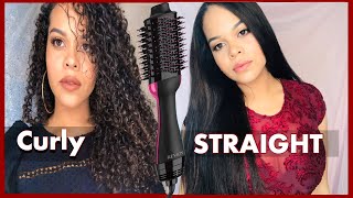 Testing Revlon One Step Hair Dryer on Curly Hair Natural Hair Honest Review [upl. by Adnilec152]