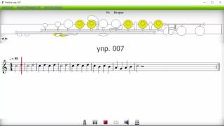школа игры на флейте упр 007 нота ре второй октавы [upl. by Elaine]