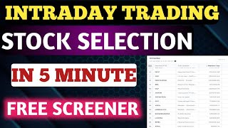 Intraday Stock Selection Best StrategyHow To Select Stocks For Intradayswingchart [upl. by Eyma]