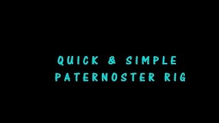 Fishing HOW TO Simple Paternoster Rig [upl. by Seiter]