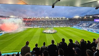 AWAY FANS TAKE OVER  Malmo 02 Rangers  Stadium Atmosphere [upl. by Aicinad]