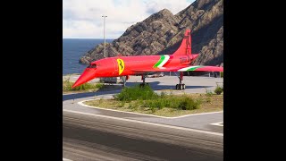 This is crazy Concorde Ferrari Hypersonic Aircraft takes off from short runway [upl. by Amata]