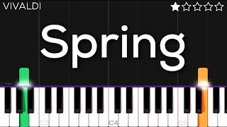 Vivaldi  Spring  EASY Piano Tutorial [upl. by The]