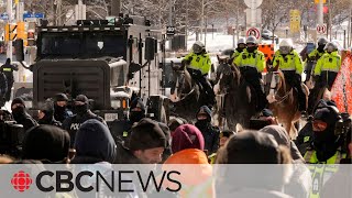 Police confront convoy protesters in Ottawa as more arrests made  CBC News special [upl. by Ai]