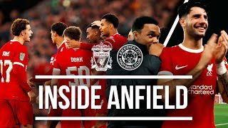 INSIDE ANFIELD Liverpool 31 Leicester City  BEST view of comeback win [upl. by Llehcar]