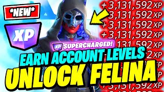 How to EASILY UNLOCK FELINA NOW for FREE amp Earn Account Levels FASTBEST XP GLITCH  Fortnite Quest [upl. by Etem]