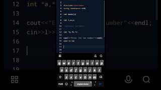 adding numbers using pointer variable cplusplusprogramming shorts cprogramming [upl. by Virgin]