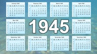 Calendar 1945 [upl. by Ynnel]