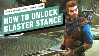 Star Wars Jedi Survivor  How to Get a Blaster and Unlock Blaster Stance [upl. by Desirae]