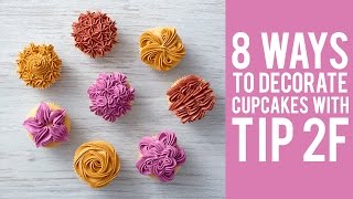 How to Decorate Cupcakes with Wilton Tip 2F [upl. by Ecnaralc]