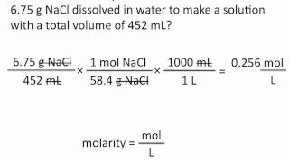 Molarity  Chemistry Tutorial [upl. by Rape]