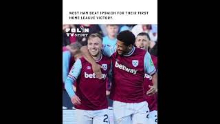 West Ham beat Ipswich for their first home league victory football [upl. by Nitsu84]