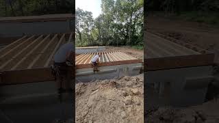 getting the floor joist installed its a goodtime workhard playharder please like subscribe [upl. by Masera]