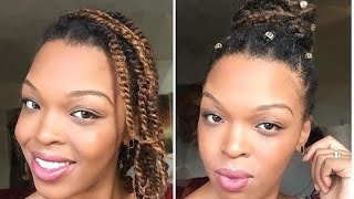 Mini Twist Bun for fine hair short hair and transitioners [upl. by Manuel]