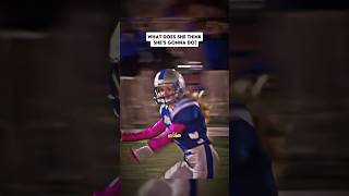 How is she gonna Score a Touchdown👹☠️ nfl shorts [upl. by Bethesda]