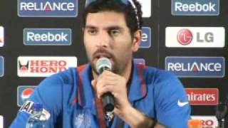 Yuvraj singh talks at the press conference after World Cup Final2011 [upl. by Larrabee]