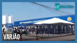 Governo inaugura no Varjão mais um restaurante comunitário  DF Record [upl. by Korry808]