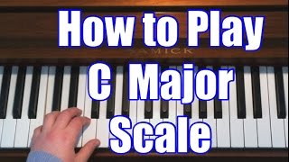 Piano Lessons  C Major Scale Right amp Left Hand [upl. by Aikahc]