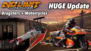 MOTORCYCLES  DRAGSTERS Coming to No Limit Drag Racing 20 Big Update News [upl. by Dorina]