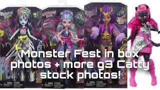 MONSTER HIGH NEWS Monster Fest doll boxes revealed  more photos of G3 Catty Release date info [upl. by Aiotal178]