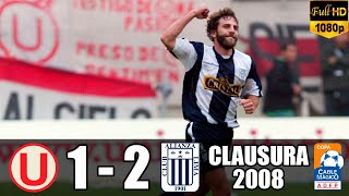 Universitario 1  2 Alianza Lima  COPA CABLE MÁGICO 2008  CLAUSURA [upl. by Clerc]