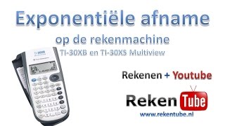 Exponentiële afname op de rekenmachine [upl. by Chretien]