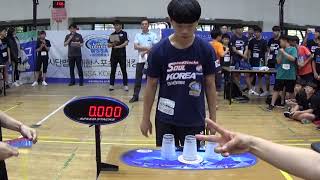 Individual 333 Sport Stacking World Record 1327 Hyeon Jong Choi [upl. by Inamik]