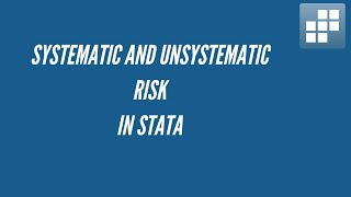 Systematic and Unsystematic risk idiosyncratic risk in Stata [upl. by Corsiglia689]