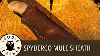 Leather Pouch Sheath for a Spyderco Mule [upl. by Kristianson]