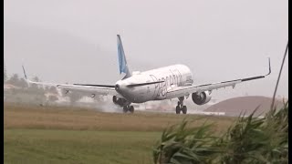 4 Azores Airlines A321neo Landing and Taking Off with CROSSWIND at Ponta Delgada [upl. by Htirehc846]