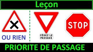 Code de la route Leçon 1  Priorité de passage [upl. by Noremmac]