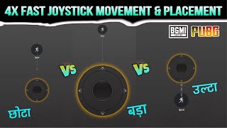 Big Joystick Vs Medium Joystick Vs Reverse Joystick BGMI x PUBG  Joystick Size amp Placement Guide [upl. by Antin]