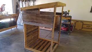 Pallet Wood Firewood Rack part 1 [upl. by Spear]