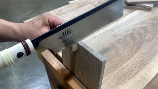 Mitered Dovetail Wooden Box With SUIZAN Ryoba Dozuki Flush Cut Saw amp Hand Plane  Woodworking [upl. by Crescentia229]