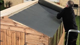 How To Felt A Shed Roof  Refelting A Shed Roof  Garden Ideas amp Tips  Homebase [upl. by Uahc]