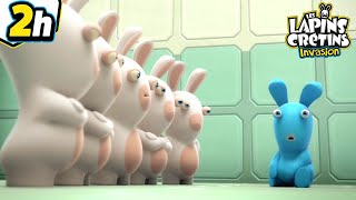 Doù vient le Lapin Crétin Bleu   Les Lapins Crétins Invasion🐰  Nouvelle compilation 2H  HD [upl. by Icak]