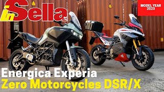 Energica Experia vs Zero Motorcycles DSRX  Test moto elettriche [upl. by Eceinhoj977]