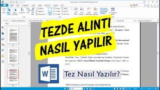 Tezde Alıntı Nasıl Yapılır I Dolaylı Doğrudan Kaynak Gösterimi [upl. by Willow]