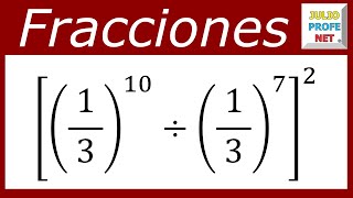 POTENCIACIÓN CON FRACCIONES  Ejercicio 1 [upl. by Eannej]