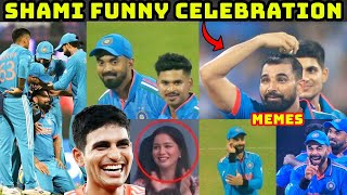 MOHAMMED SHAMI 5 WICKETS 🔥😳 GILL AND SARA TENDULKAR  KOHLI MISSED CENTURY  IND VS SL WC 2023 [upl. by Alamaj977]