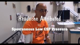 Spontaneous Low CSF Pressure Headache [upl. by Odnomor]