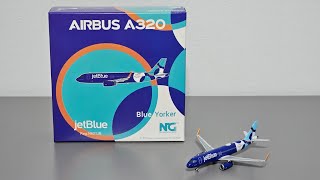 NG Model 1400 Jetblue Airbus A320 N821JB Spotlight tail Model Airplane Review [upl. by Keefer534]