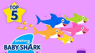 Doo Doo Doo Baby Shark in 5 minutes  Compilation  Baby Shark Remix  Baby Shark Official [upl. by Ilse693]